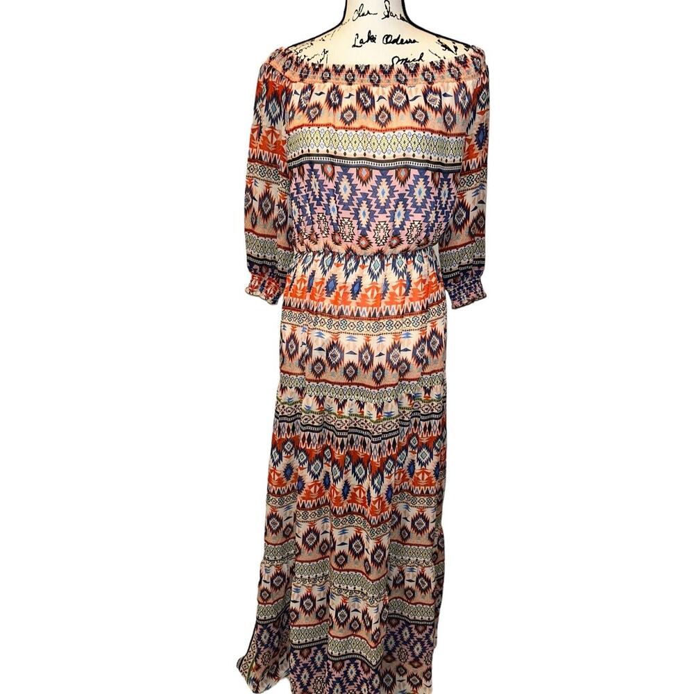 NEW YORK & COMPANY AZTEC PRINT MAXI DRESS SIZE Small